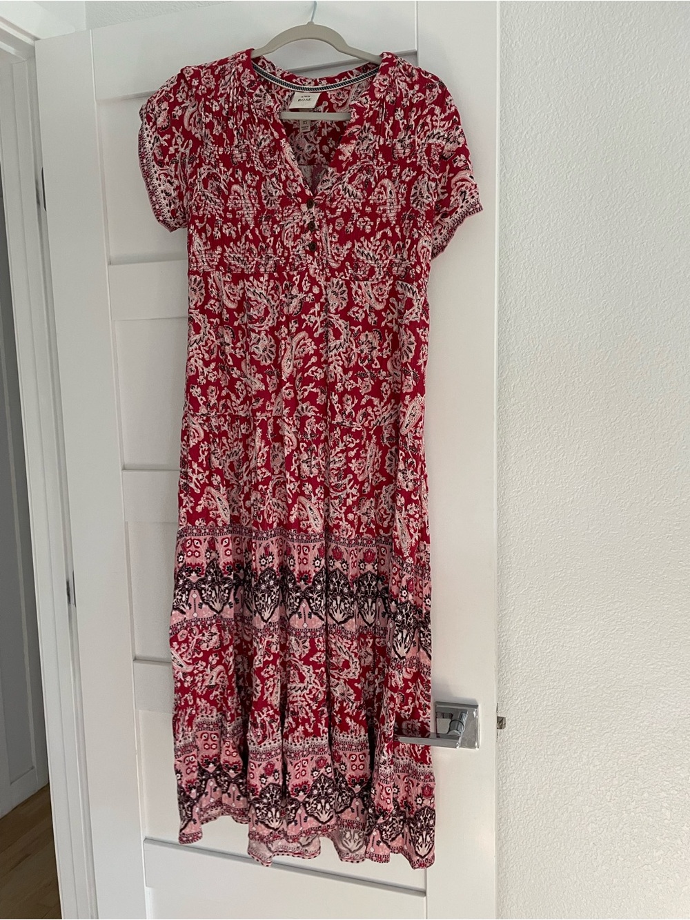 Knox Rose Red & White Printed Midi Dress